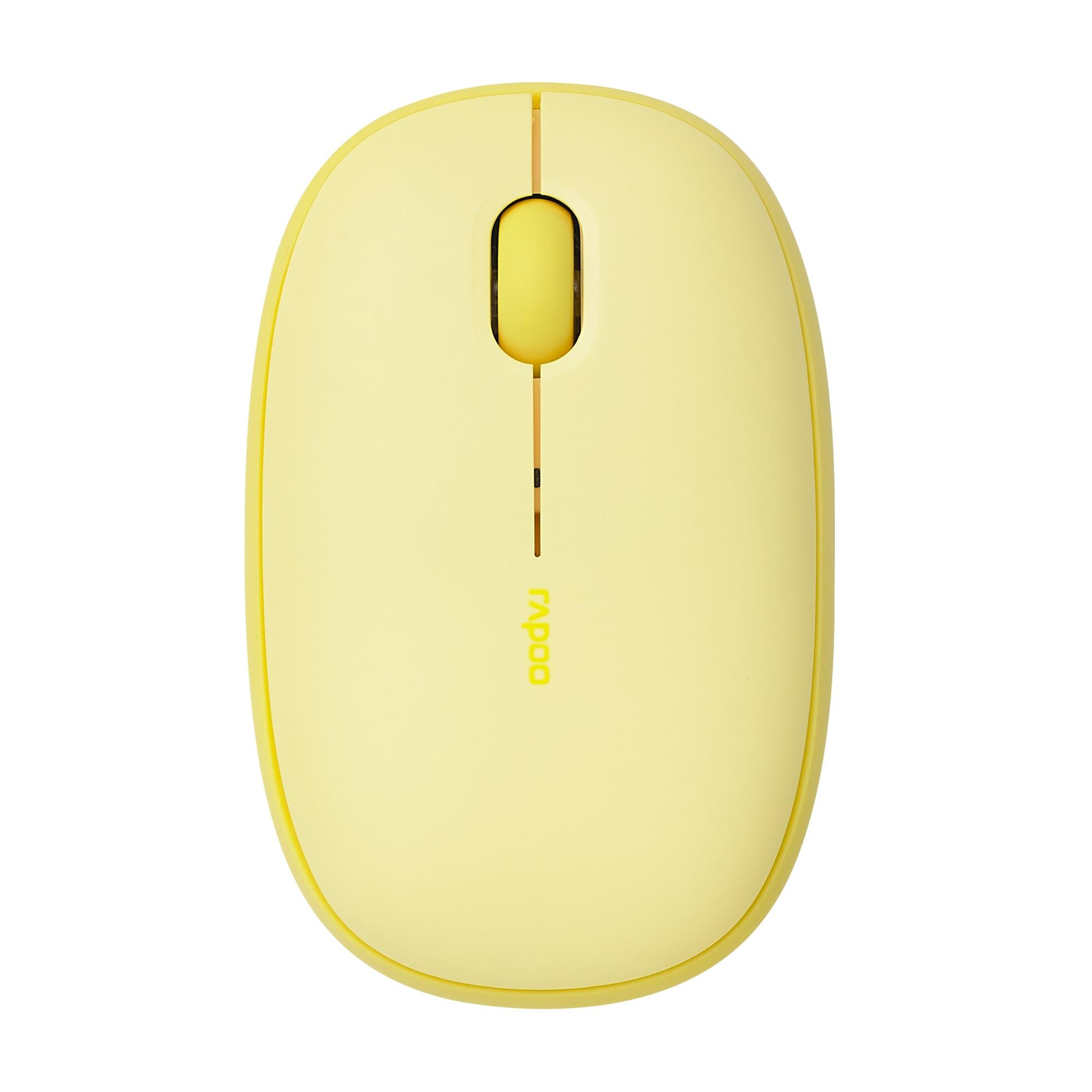 Безжична оптична мишка RAPOO M660, Multi-mode, Свързване с 3 у-ва, Тиха, Жълта-1
