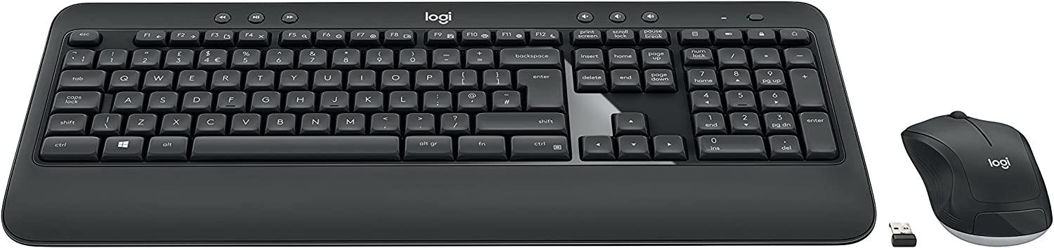 Kомплект клавиатура с мишка Logitech MK540, Безжичен, 2.4 GHz, Черен