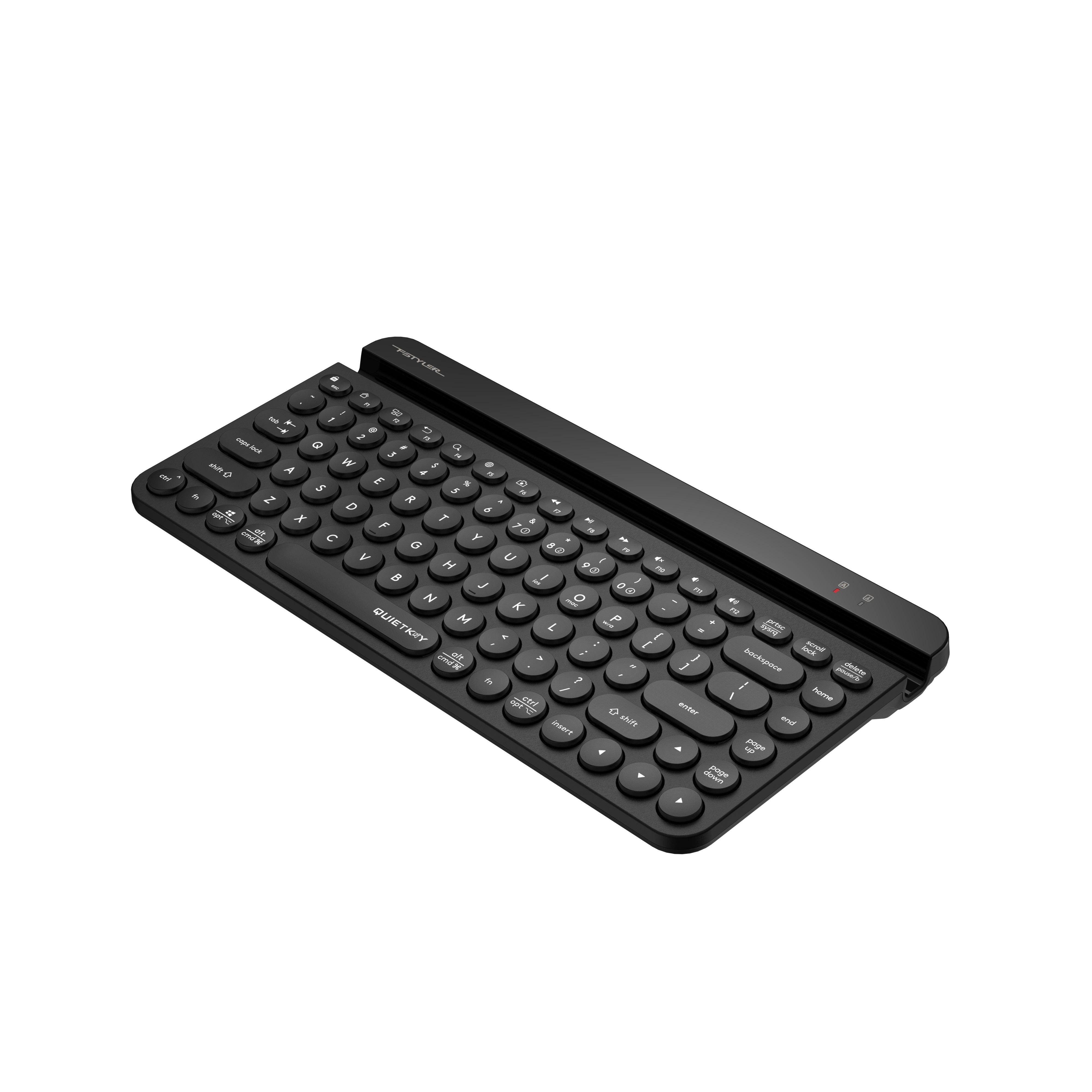 Безжична клавиатура A4tech Fstyler FBK30, Bluetooth, 2.4G, Стойка за телефон, Кирилизирана, Черна-4