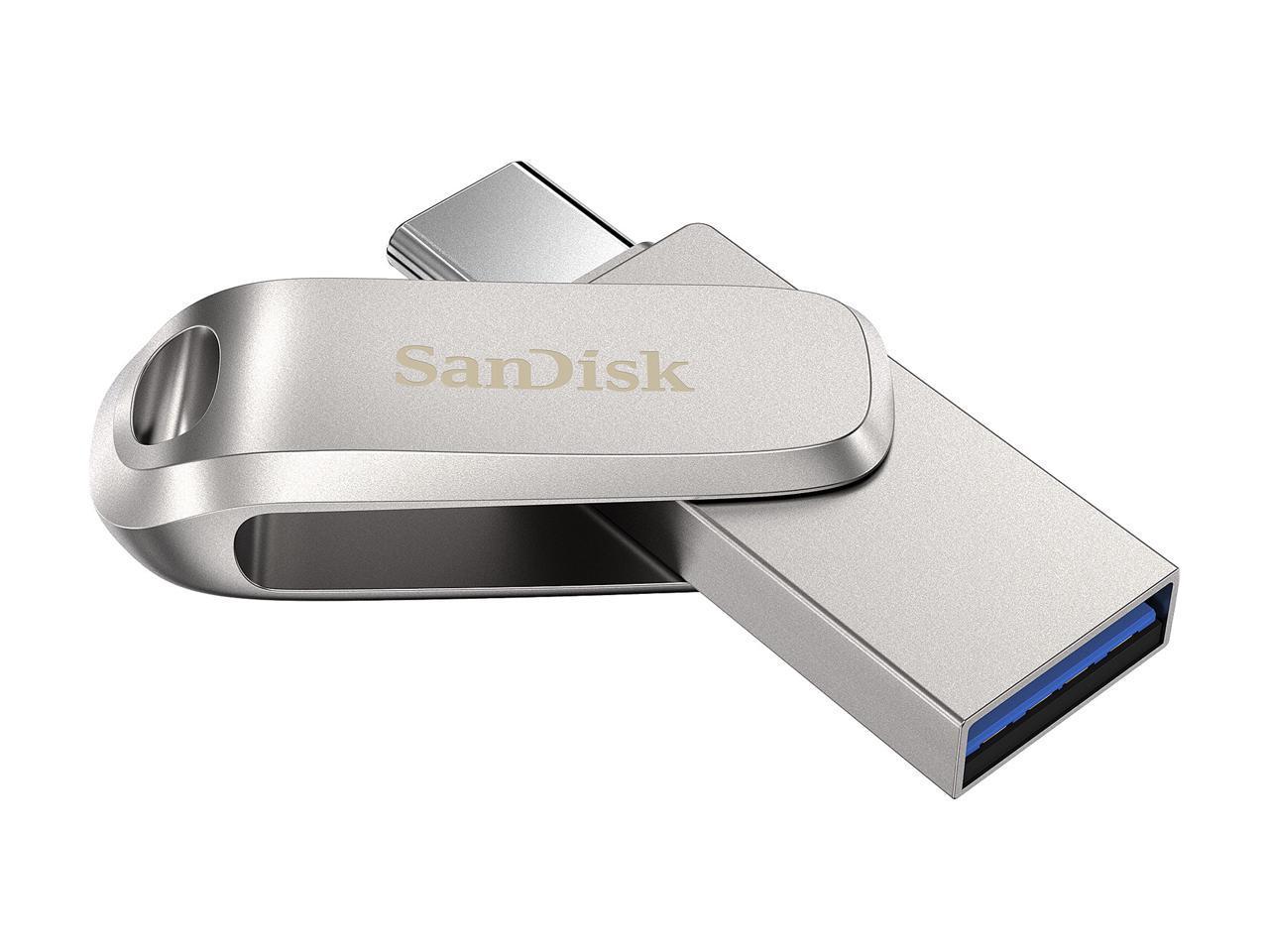 USB памет SanDisk Ultra Dual Drive Luxe, 256GB, USB 3.1 Gen 1, USB-C, Сребрист