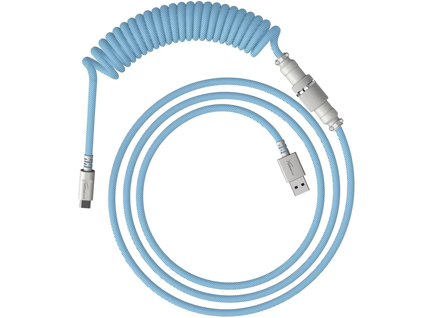 Кабел за клавиатура HyperX Coiled Cable USB-C Light Blue-White-1