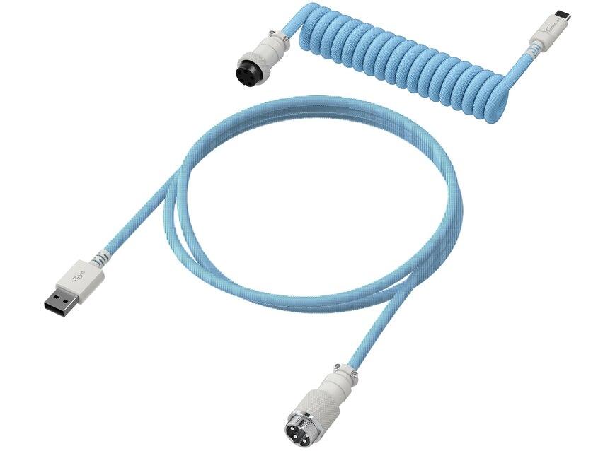 Кабел за клавиатура HyperX Coiled Cable USB-C Light Blue-White-2