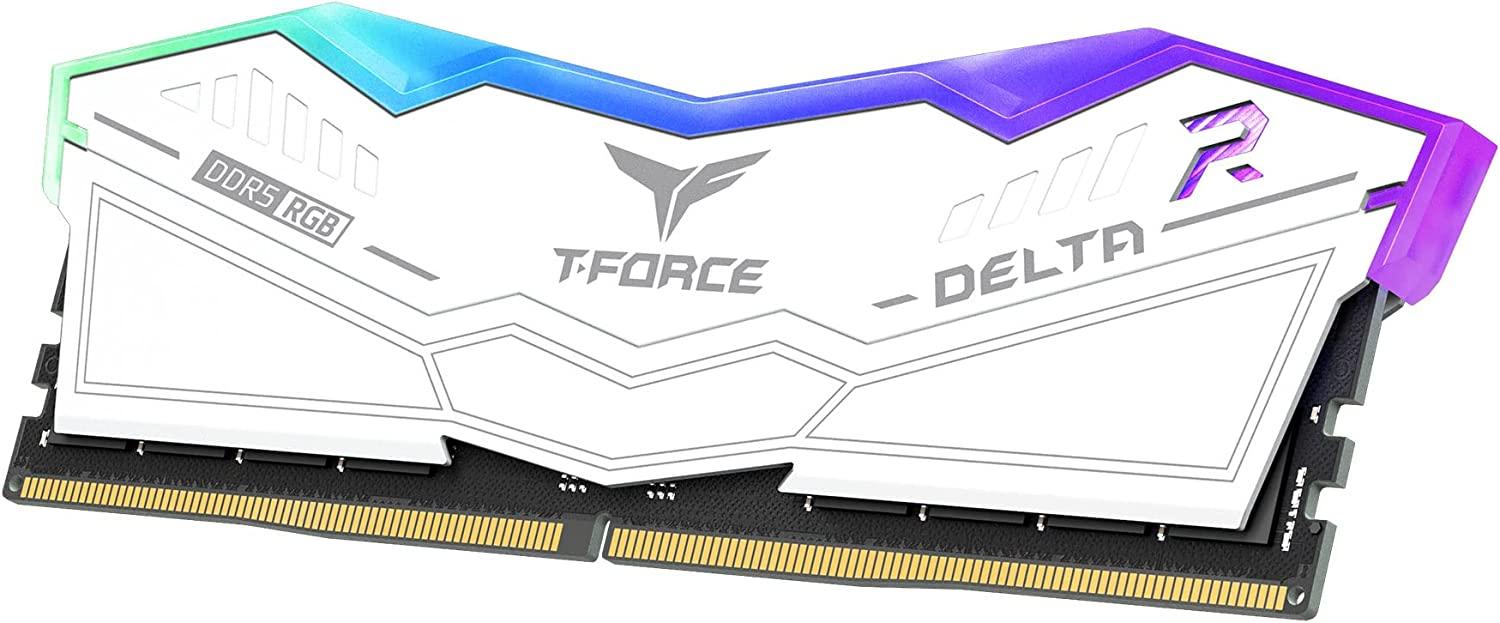 Памет Team Group T-Force Delta RGB White DDR5 32GB (2x16GB) 6000MHz CL38 FF4D532G6000HC38ADC01-2