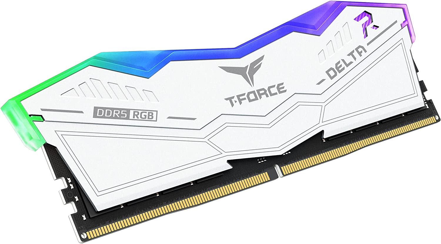 Памет Team Group T-Force Delta RGB White DDR5 32GB (2x16GB) 6000MHz CL38 FF4D532G6000HC38ADC01-3
