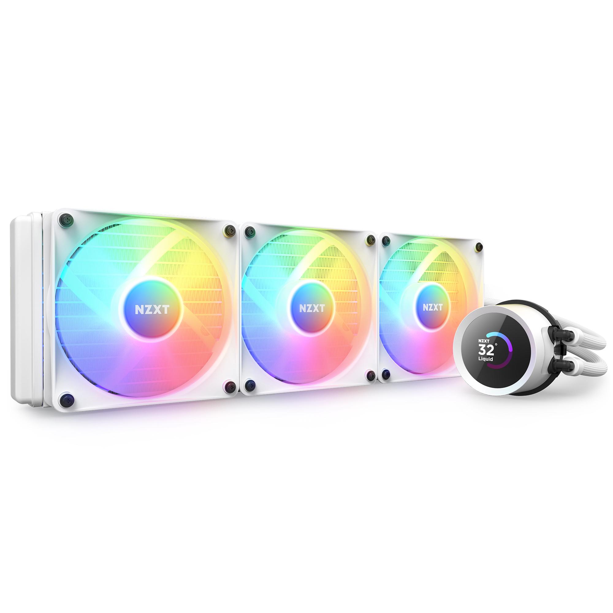 Охладител за процесор NZXT Kraken 360 RGB White, LCD Display-2