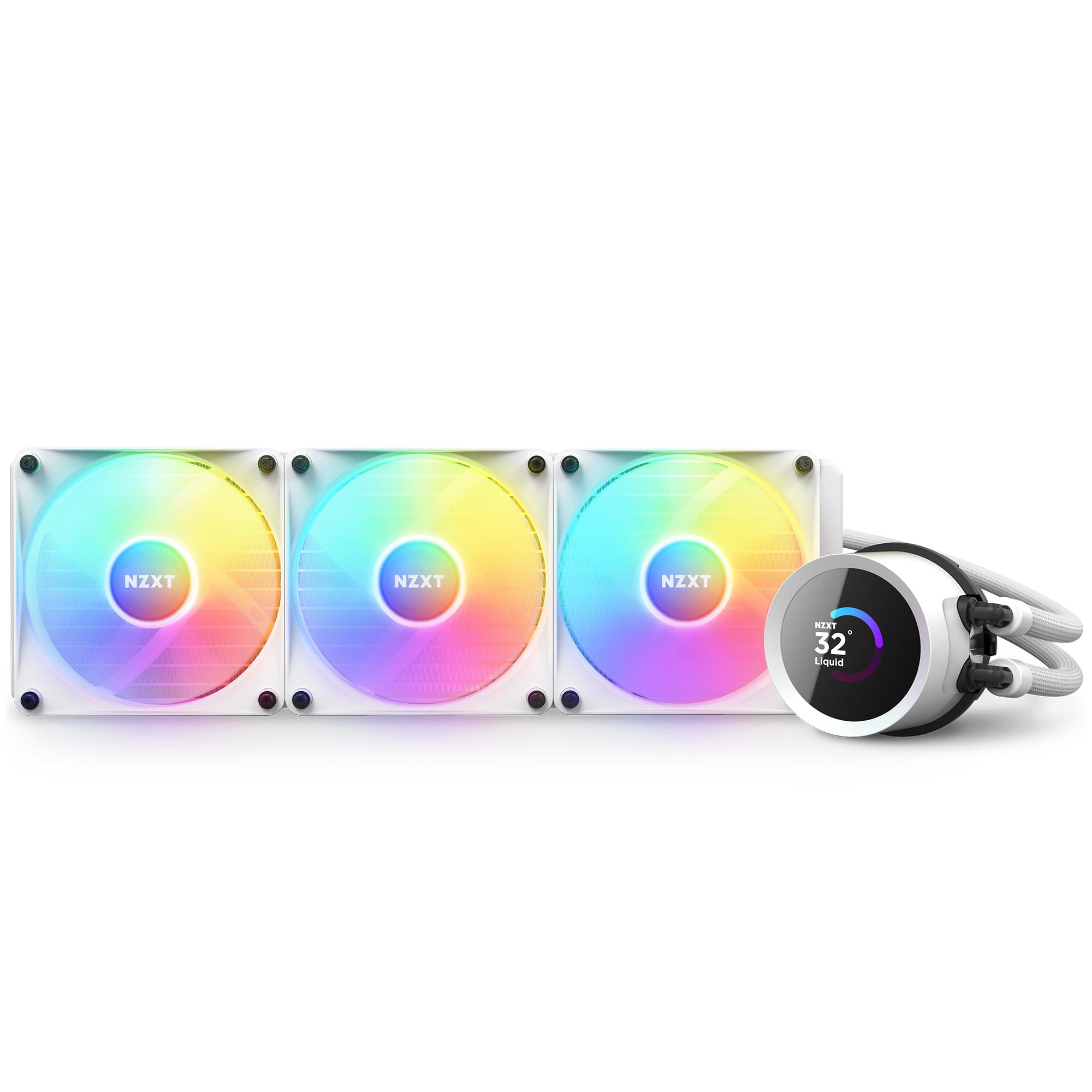 Охладител за процесор NZXT Kraken 360 RGB White, LCD Display-3