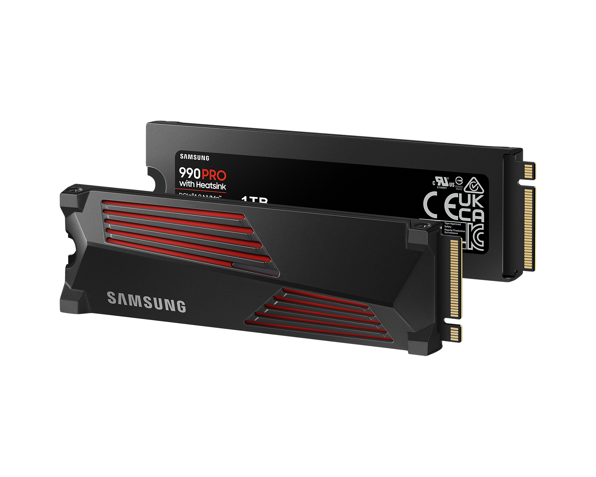 SSD SAMSUNG 990 PRO с Heatsink, 1TB, M.2 Type 2280, MZ-V9P1T0CW-3