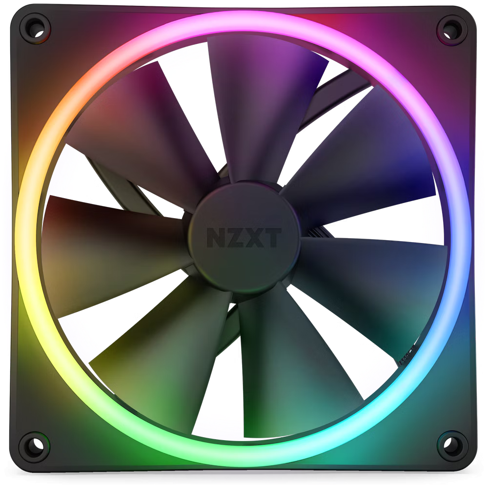 Вентилатор NZXT F140 RGB Duo, Черен