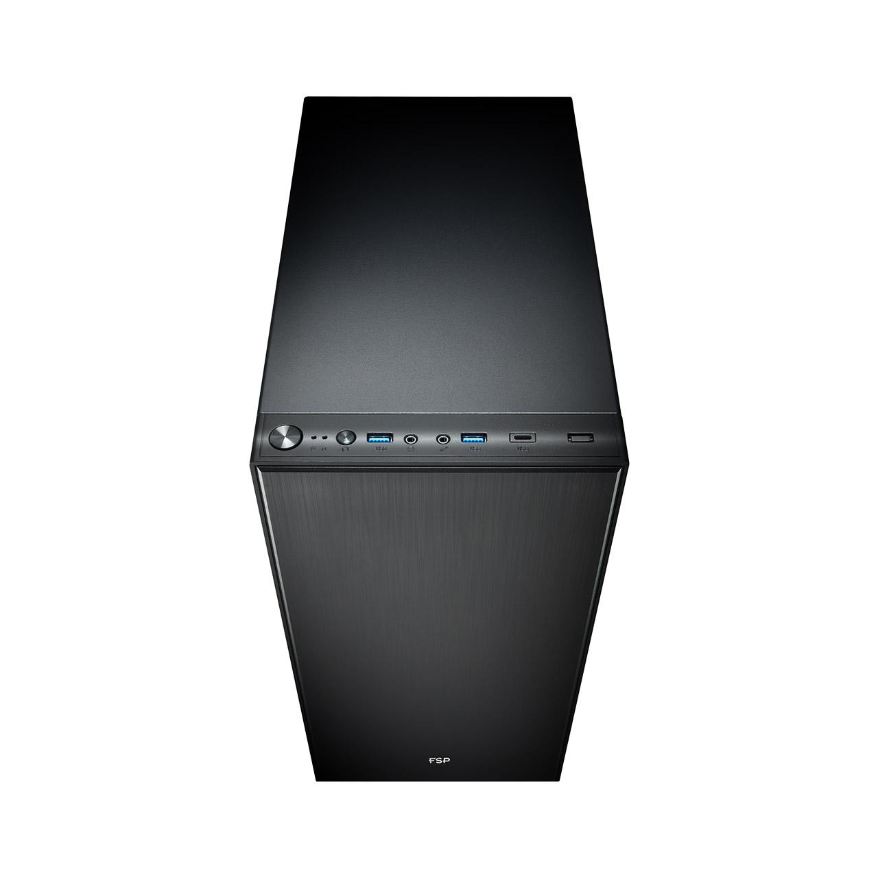 Кутия FSP CMT223S Silent ATX Mid Tower, Черна-3