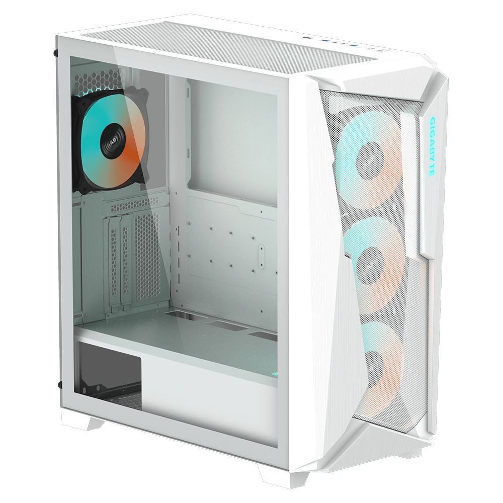 Кутия Gigabyte C301 WHITE, Tempered Glass, Mid-Tower, RGB Fusion -2