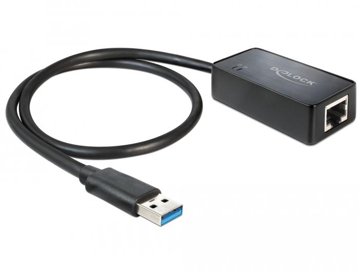 Адаптер DeLock 62121, USB 3.0  към Gigabit LAN 10/100/1000 Mbps-2