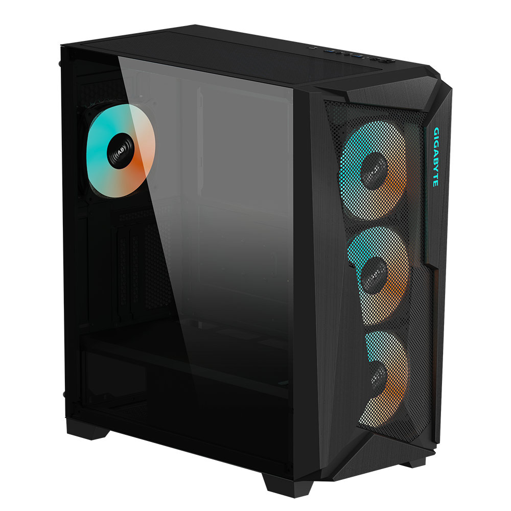 Кутия Gigabyte C301 Black, Tempered Glass, Mid-Tower, RGB Fusion -2