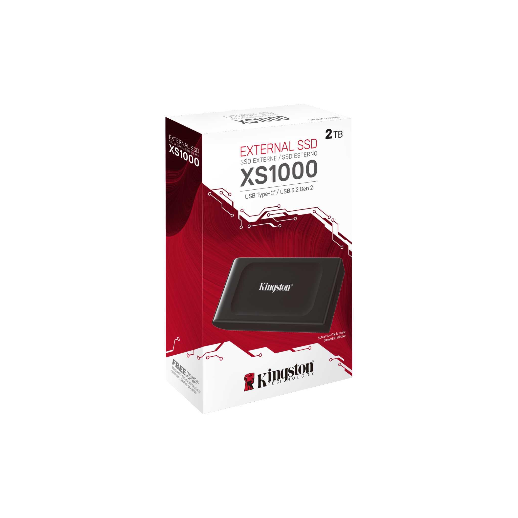 Външен SSD Kingston XS1000, 2TB, USB 3.2 Gen2 Type-C, Черен-3