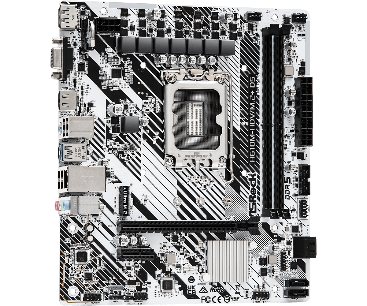 Дънна платка ASRock H610M-HDV/M.2+ D5 LGA1700-2