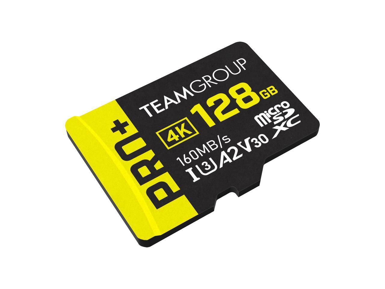 Карта памет Team Group PRO Plus microSDXC 128GB, UHS-I U3, A2, V30 + SD Адаптер-2
