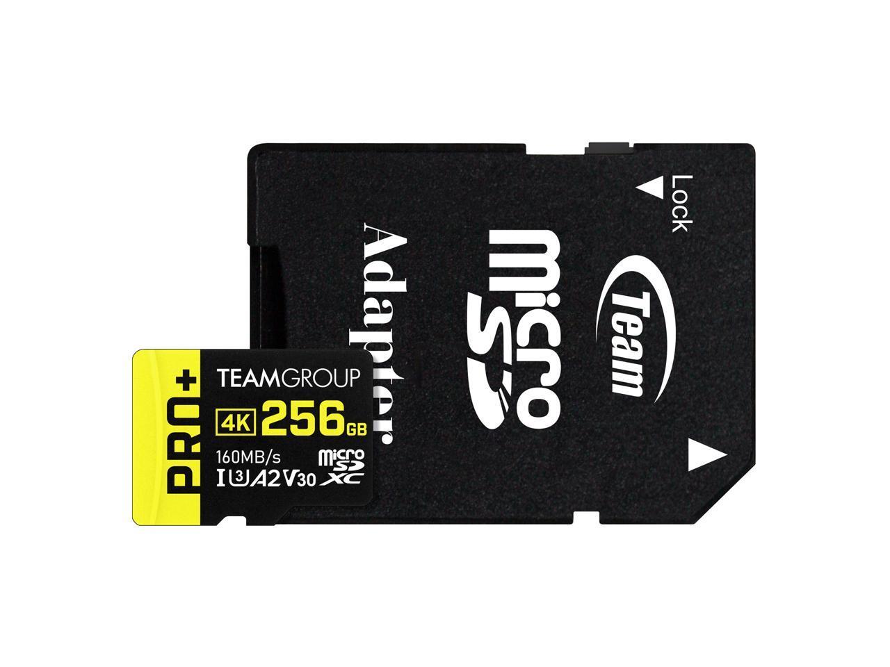 Карта памет Team Group PRO Plus microSDXC 256GB, UHS-I U3, A2, V30 + SD Адаптер-3