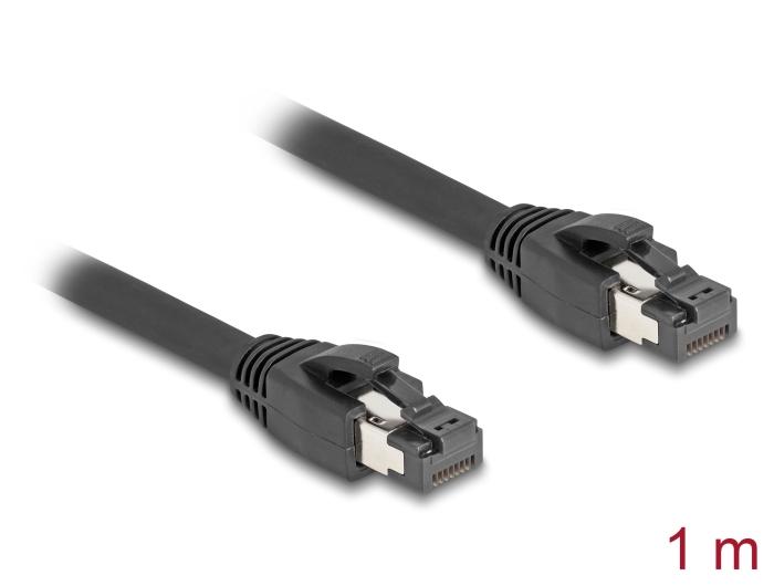 Мрежови кабел Delock, Cat.8.1 S/FTP, 1 m, до 40 Gbps, Черен-2