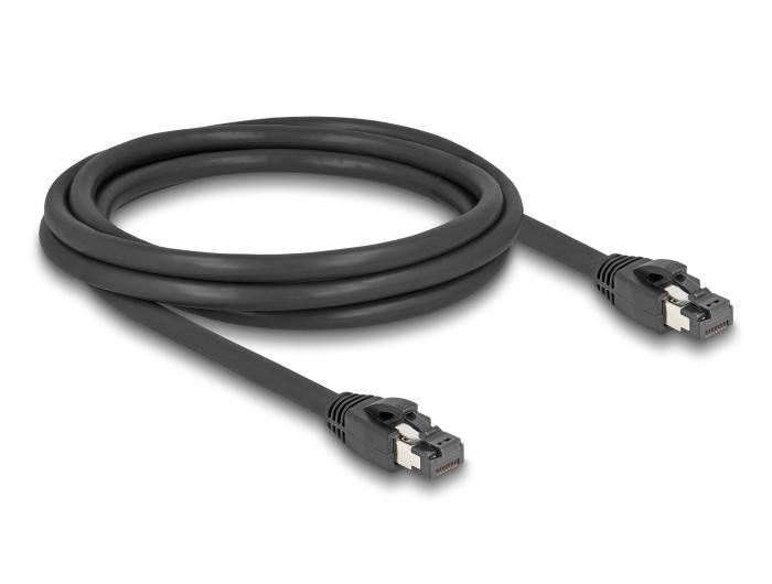 Мрежови кабел Delock, Cat.8.1 S/FTP, 2 m, Доo 40 Gbps, Черен-1