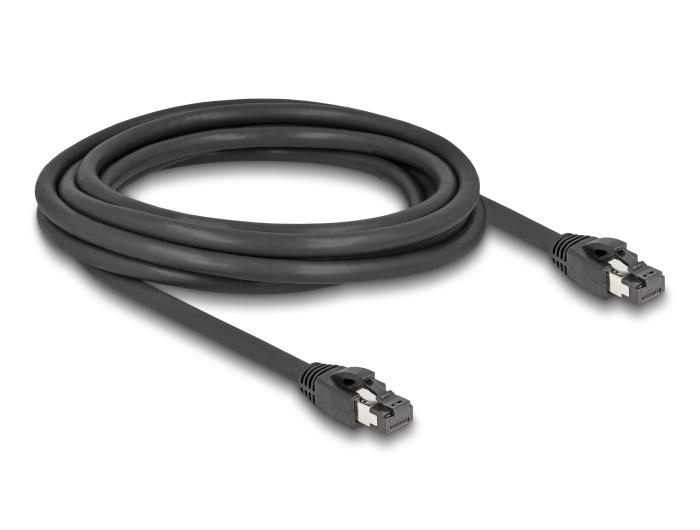 Мрежови кабел Delock, Cat.8.1 S/FTP, 3 m, Дo 40 Gbps, Черен-1