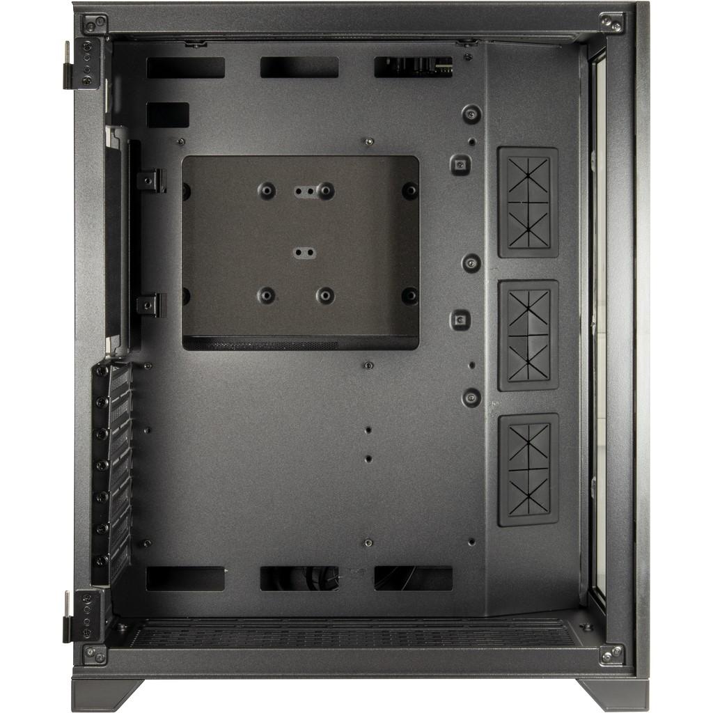 Кутия InterTech C-702 DIORAMA, ATX, &mu;ATX, ITX, Стъклен панел, Чернa-4