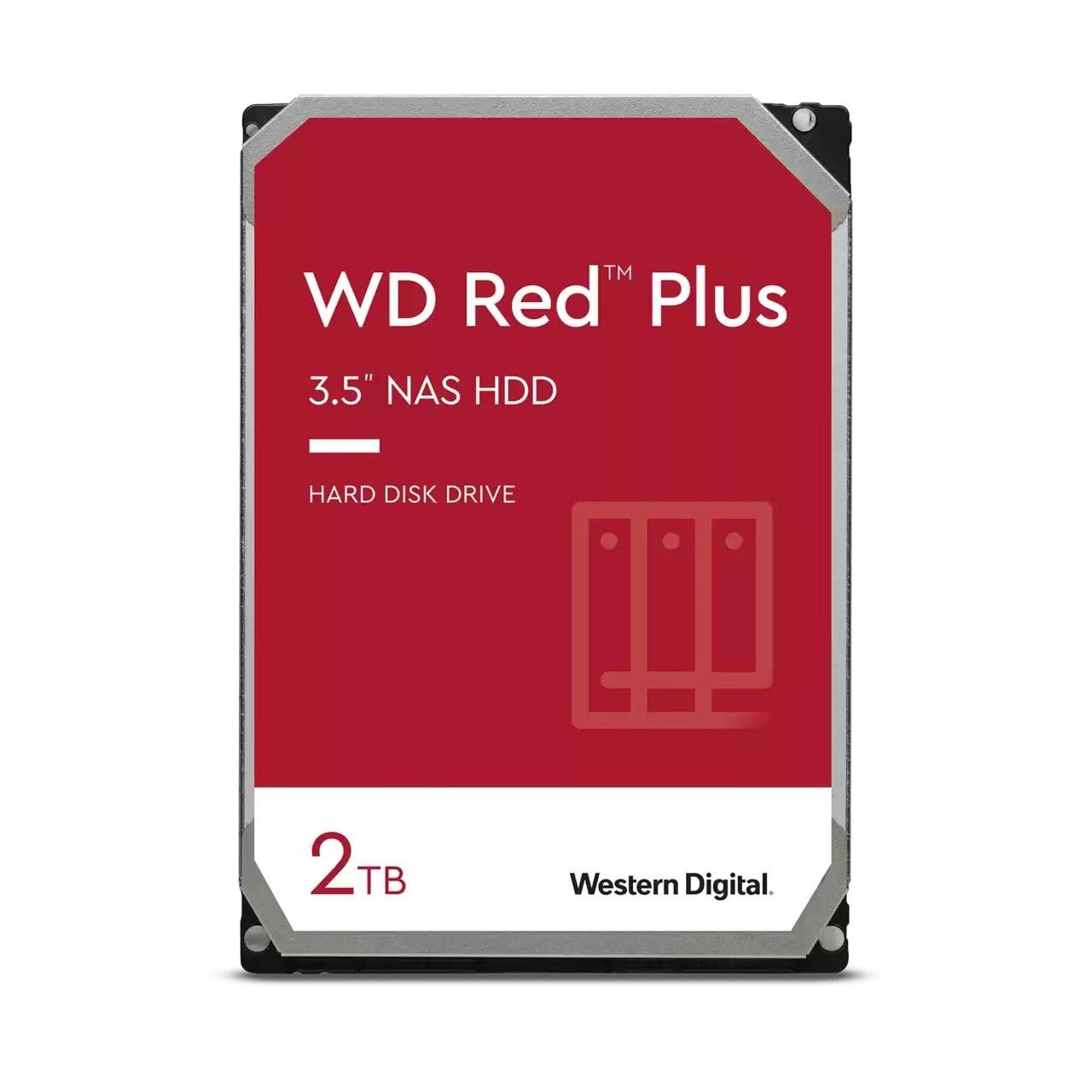 Хард диск WD Red PLUS NAS, 2TB, 5400rpm, Cache 64MB, SATA 3