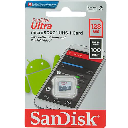 Карта памет SANDISK Ultra microSDXC UHS-I, 128GB, Class 10, 100Mb/s-2