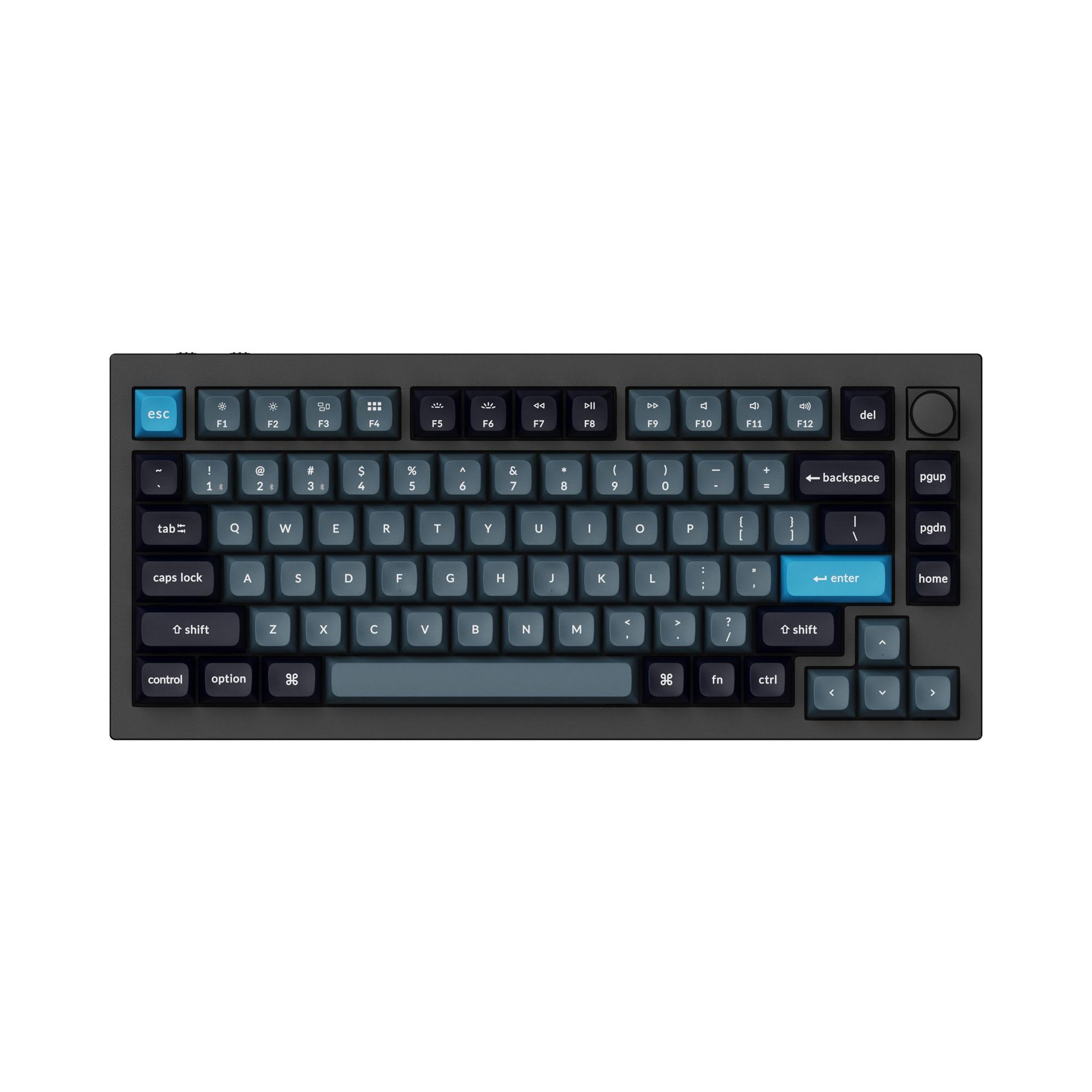 Клавиатура Keychron Q1 Pro Black-Blue QMK TKL K Pro Brown Switch RGB LED PBT