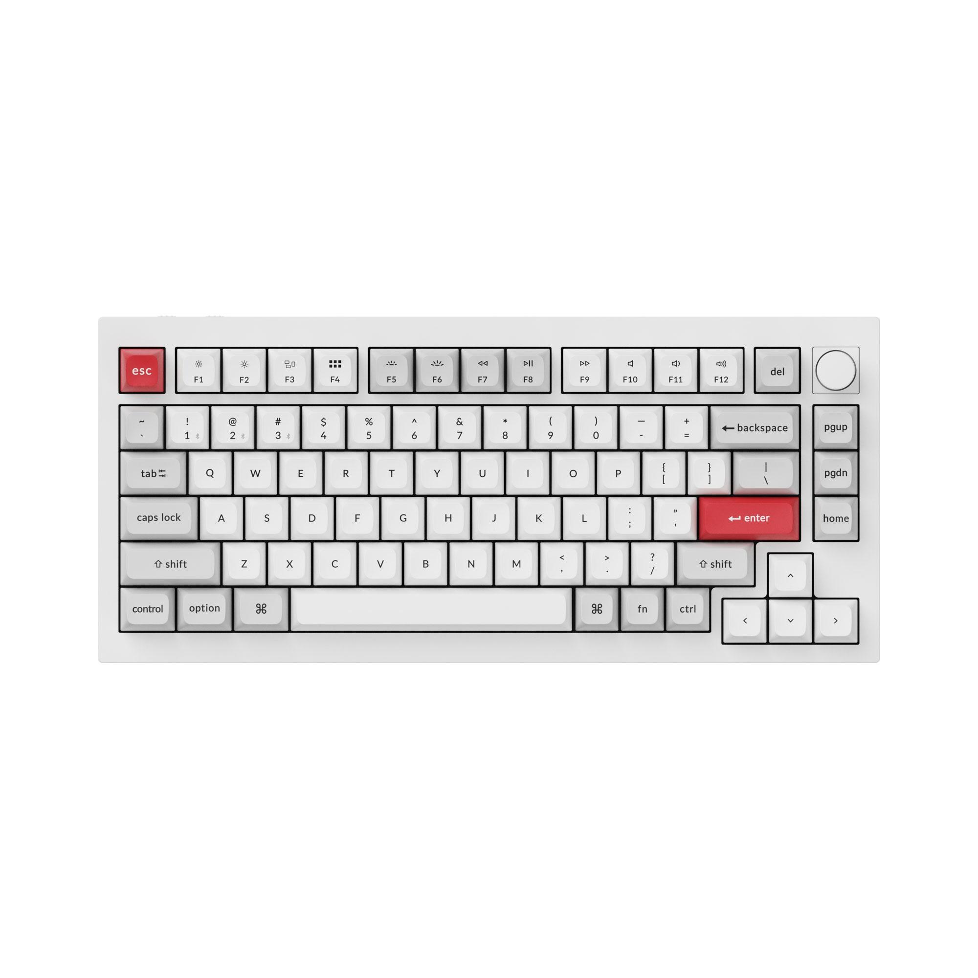 Клавиатура Keychron Q1 Pro White-Grey QMK TKL K Pro Banana Switch RGB LED PBT