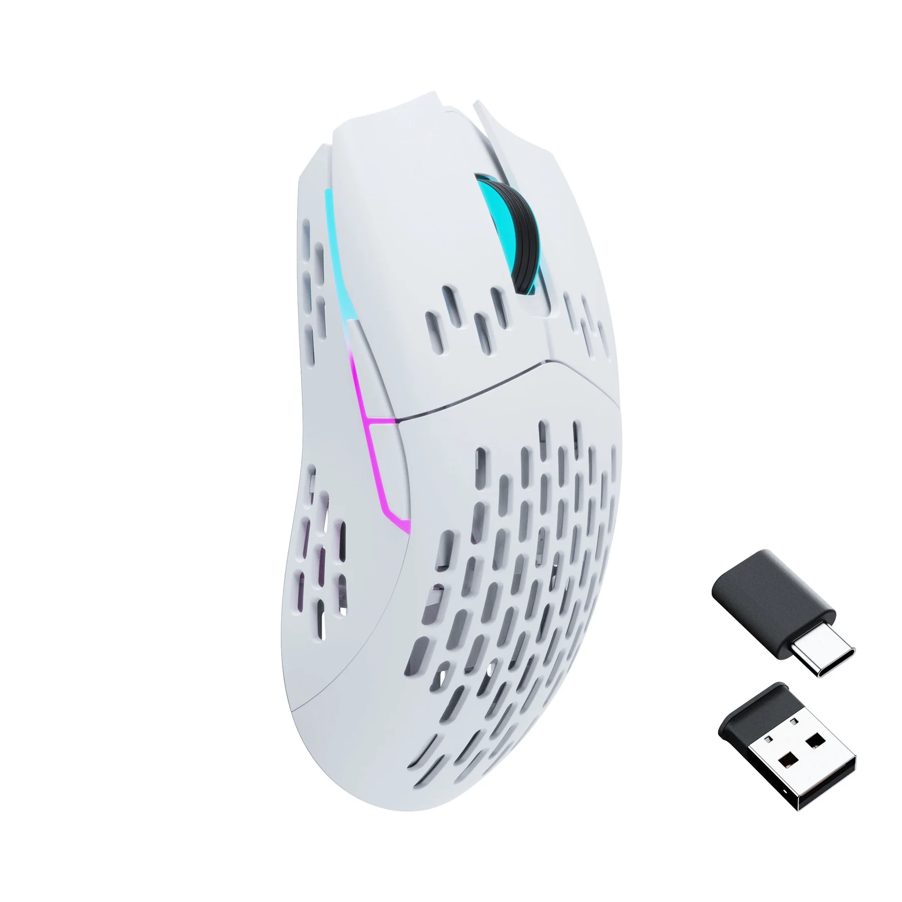 Геймърска мишка Keychron M1, Matte White Wireless-2