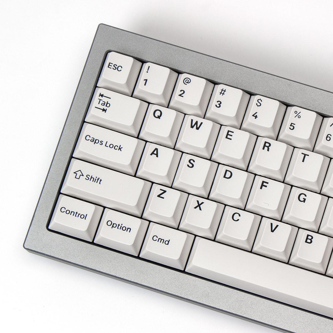 Капачки за механична клавиатура Keychron Cherry Profile Double - Shot PBT Full Set 219 Keycaps - Black on White-2