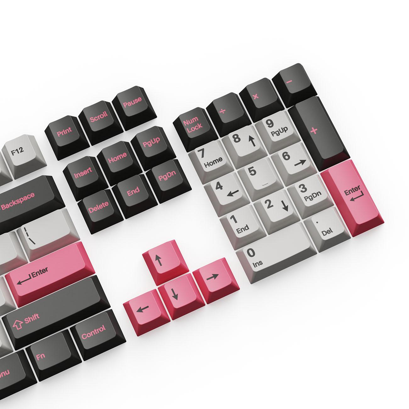 Капачки за механична клавиатура Keychron Cherry Profile Double - Shot PBT Full Set 219 Keycaps - Dolch Pink-2