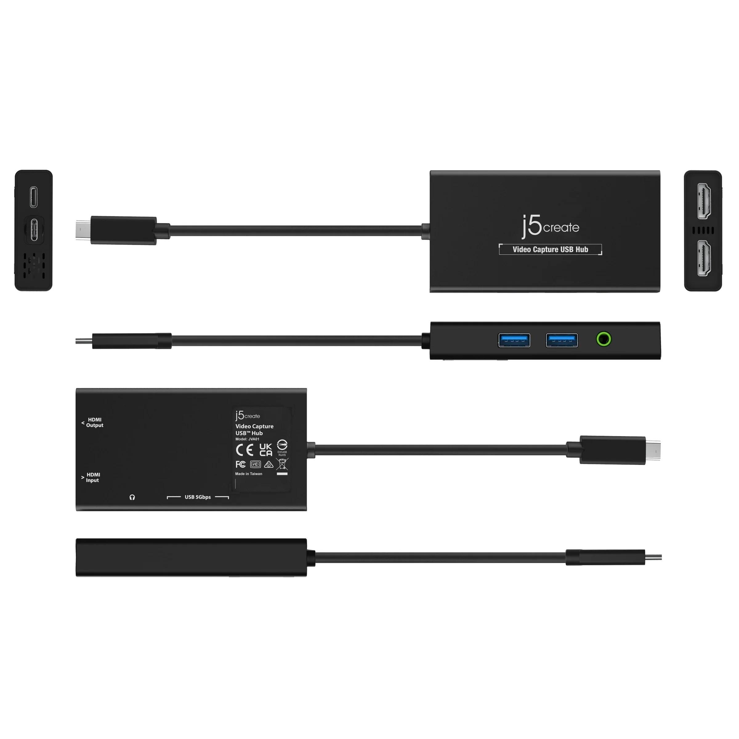 Кепчър j5create JVA01, HDMI - HDMI, USB-C хъб, Черен-4