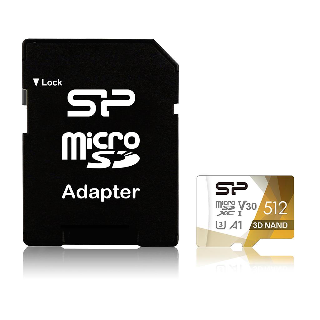 Карта памет Silicon Power Superior Pro, 512GB, microSDXC, Class 10, SD Adapter-2