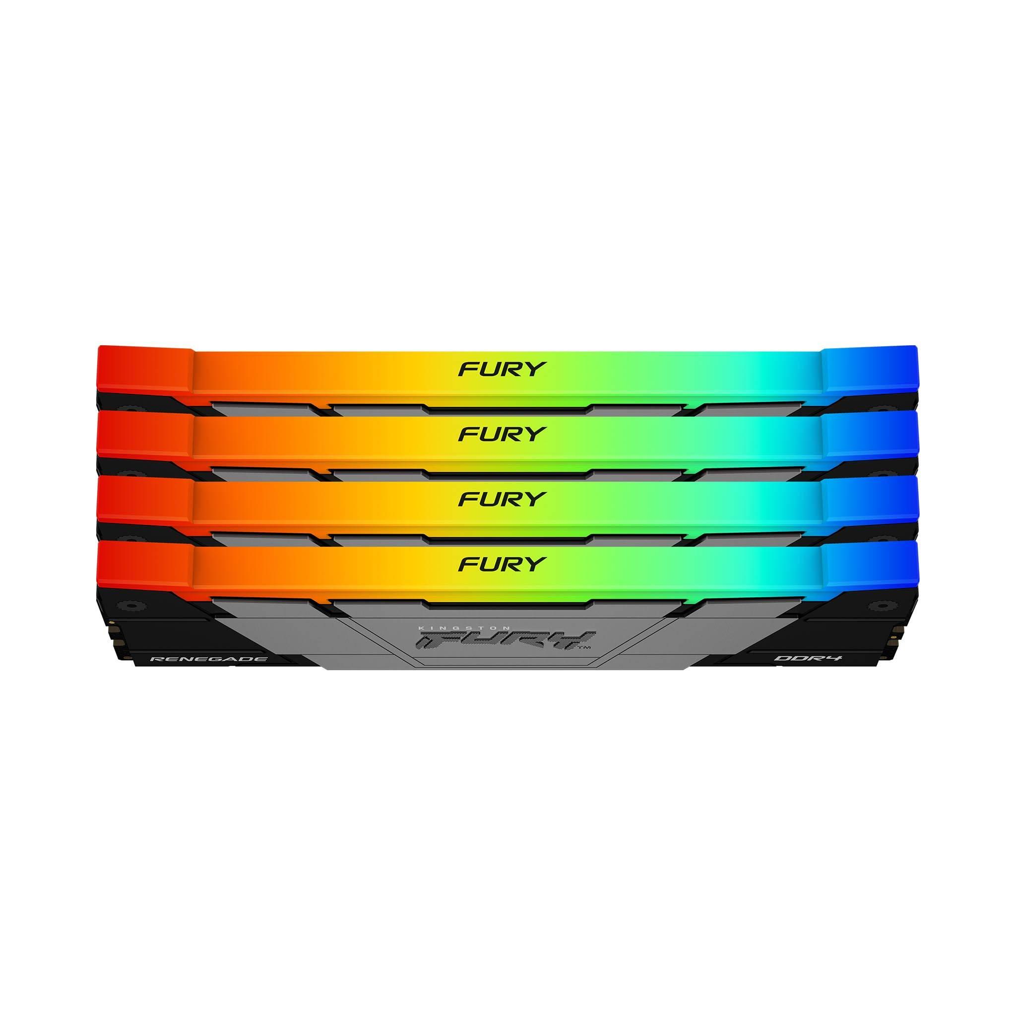 Памет Kingston FURY Renegade RGB 64GB (4x16GB) DDR4 3200MHz CL16 KF432C16RB12AK4/64-2