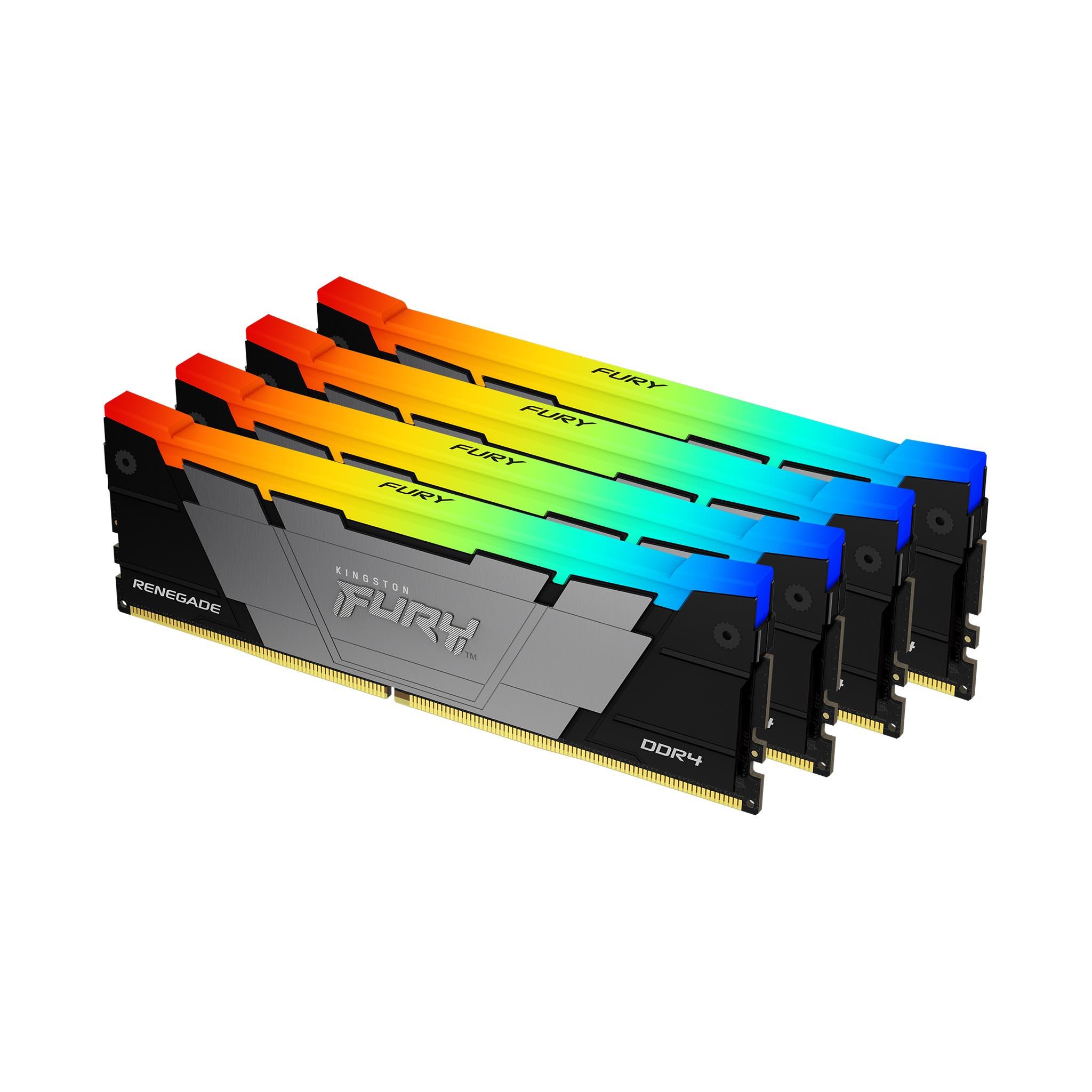Памет Kingston FURY Renegade RGB 32GB(4x8GB) DDR4 3200MHz CL16 KF432C16RB2AK4/32-1