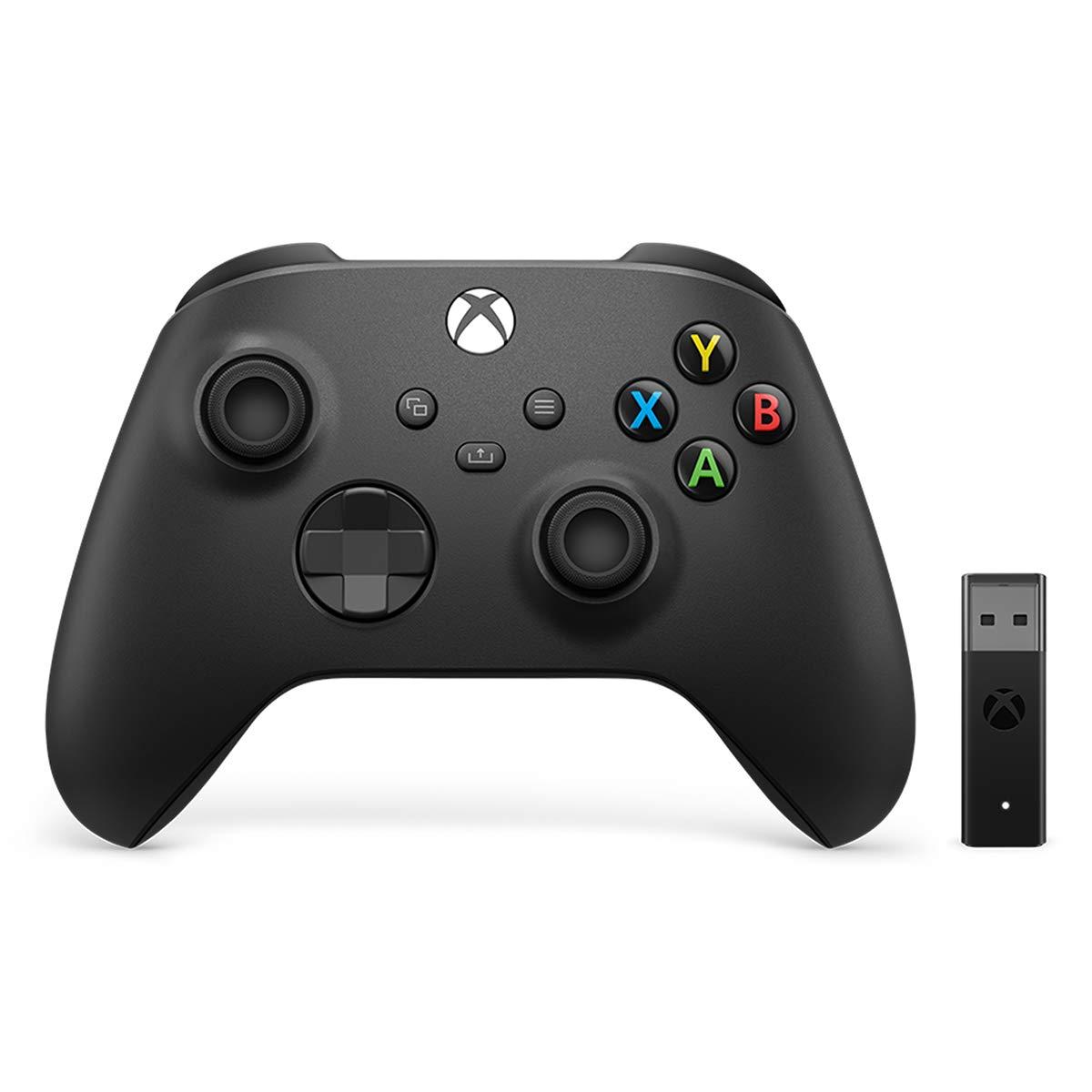 Геймърски безжичен контролер Microsoft Xbox V2 + Адаптер за PC -1