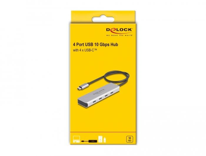 USB хъб Delock 64231, USB-C - 4 x USB-C, 10 Gbps-3