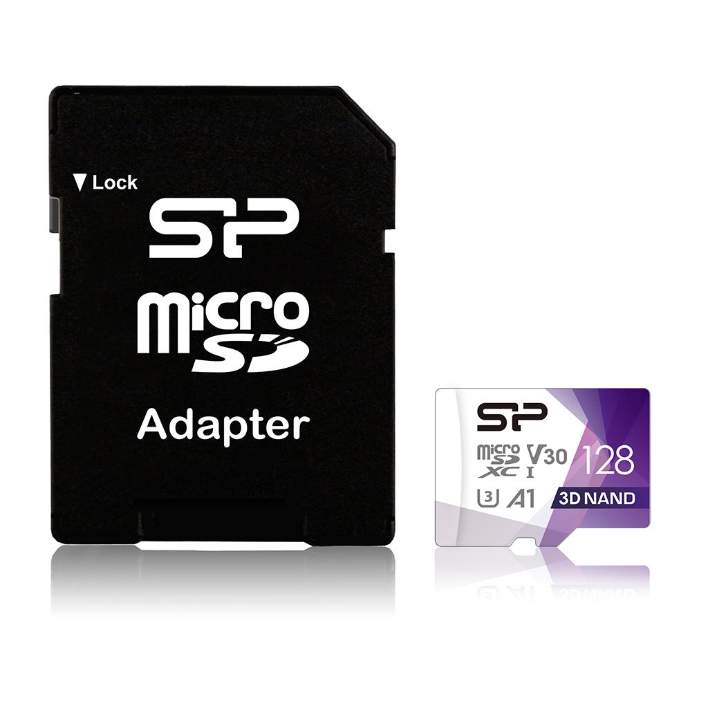 Карта памет Silicon Power Superior Pro, 128GB, microSDXC, Class 10, SD Adapter-2
