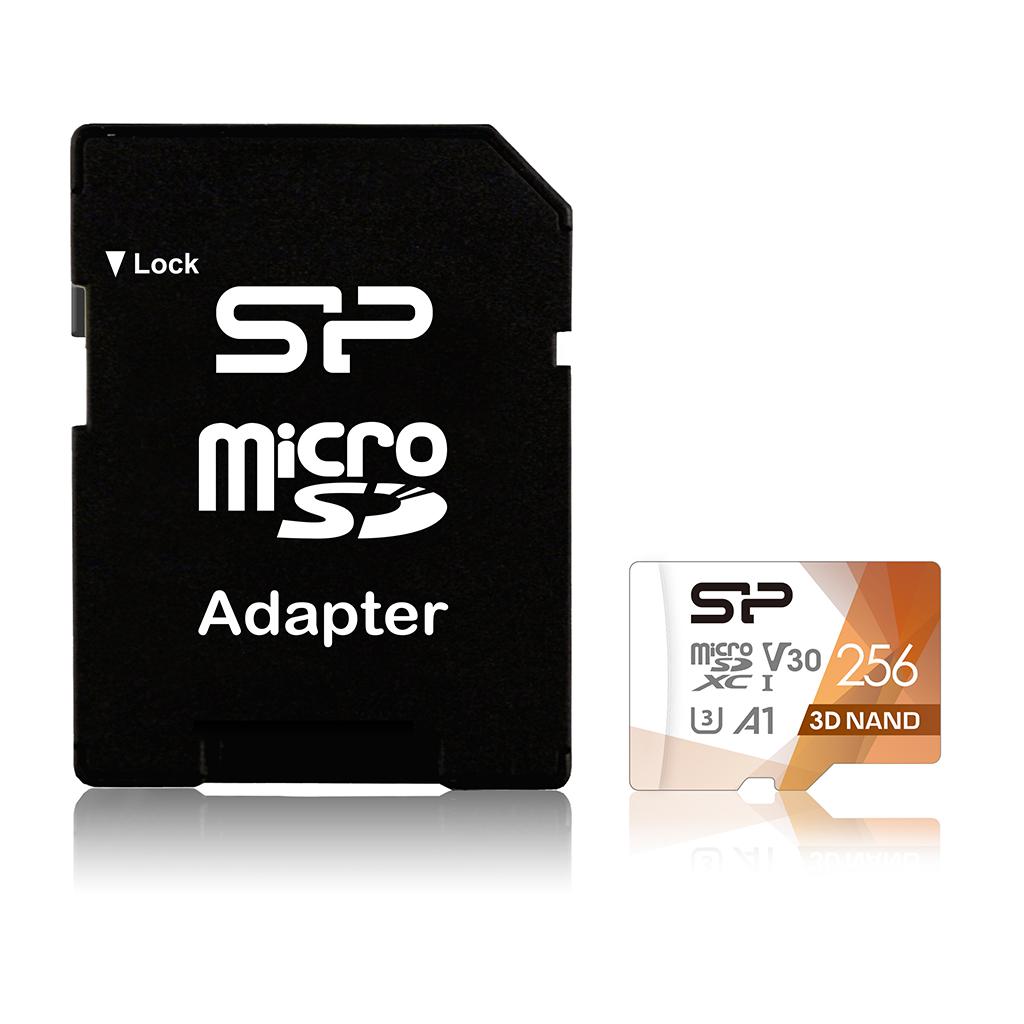 Карта памет Silicon Power Superior Pro, 256GB, microSDXC, Class 10, SD Adapter-2