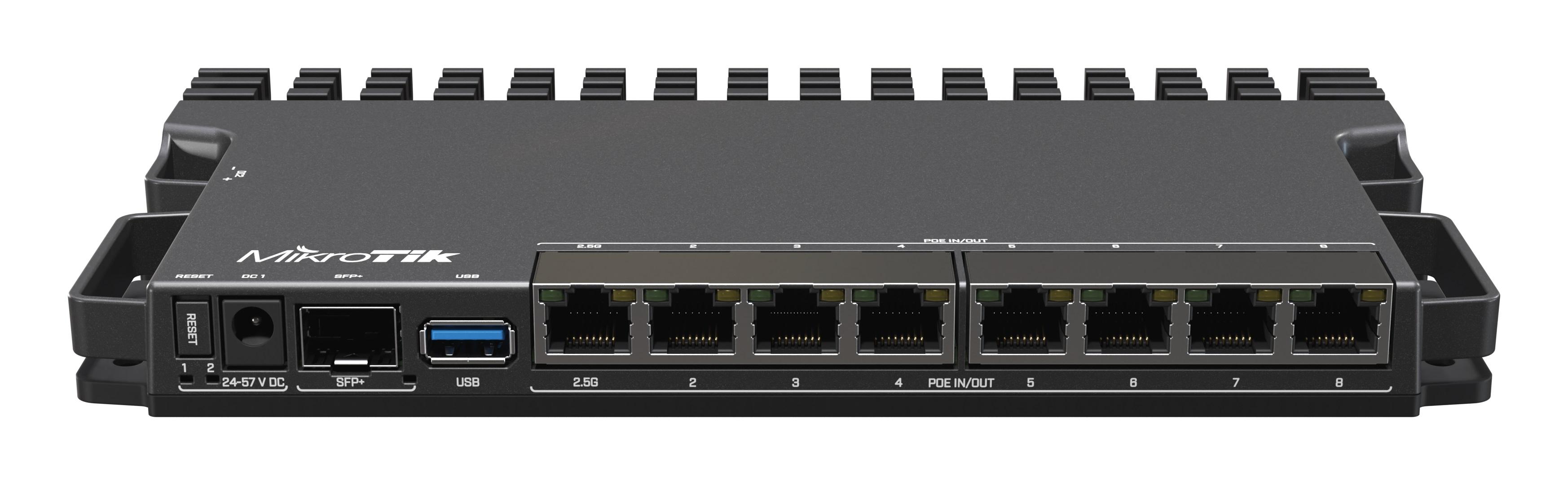 Рутер MikroTik RB5009UPr+S+IN, CPU 1.4GHz, 1GB, 7x10/100/1000, 1xSFP, USB 3.0-3