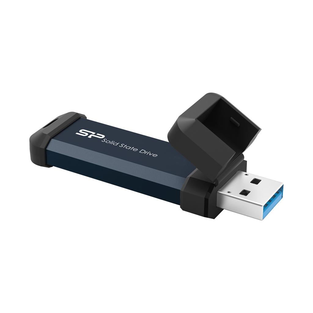 Външен SSD Silicon Power MS60 Blue, 500GB, USB-A 3.2 Gen2-2