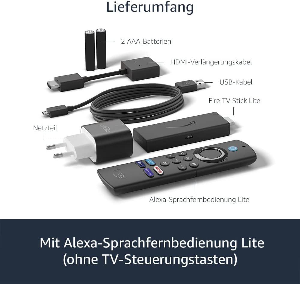 Мултимедиен плеър Amazon Fire TV Stick Lite, Alexa Voice Remote, Черен-2