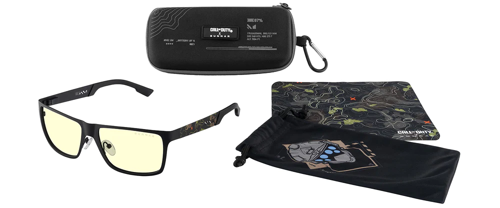 Комплект гейминг очила с калъф GUNNAR x Call of Duty UAV Edition - Onyx/Topo - Amber 