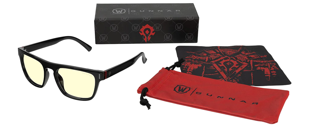 Комплект очила с калъф GUNNAR x World of Warcraft Horde Edition Onyx - Amber 