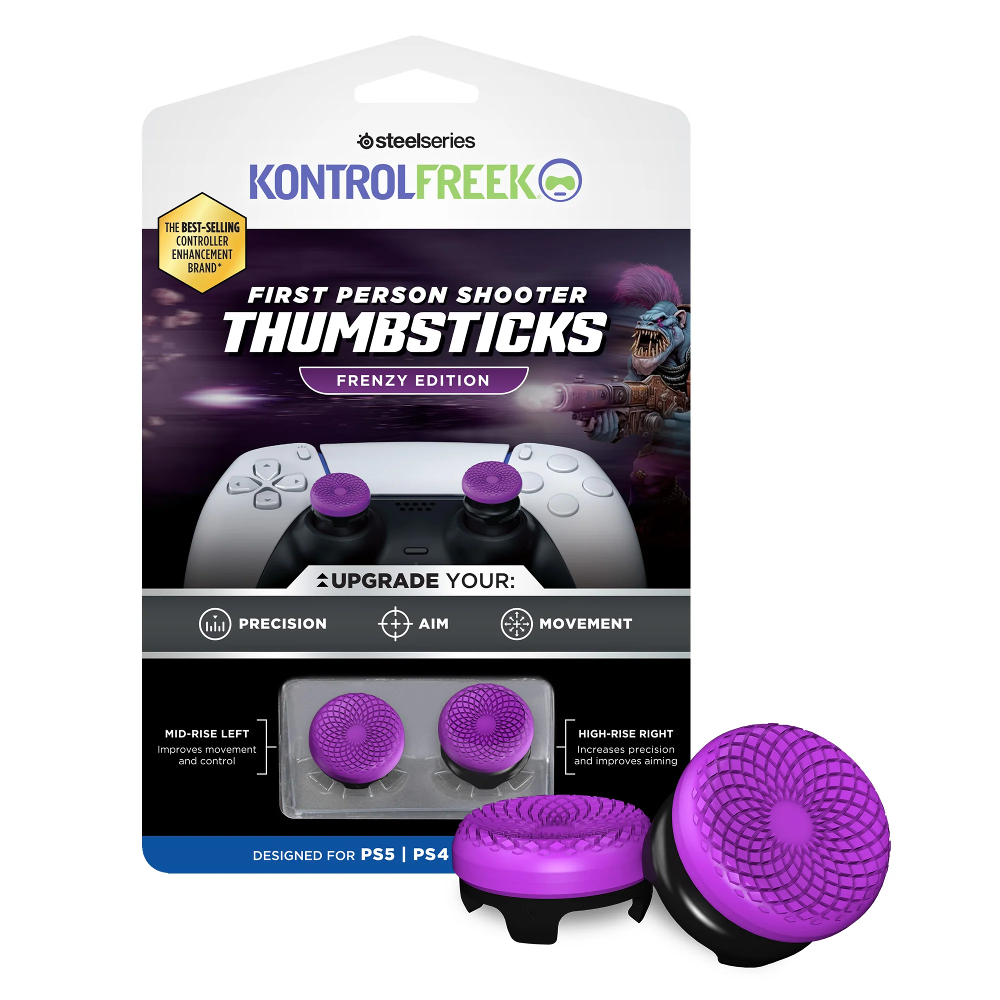 Аксесоар KontrolFreek FPS Thumbsticks Fenzy Edition за PS5/PS4 