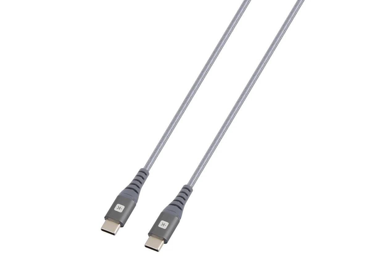 Кабел Skross, USB-C - USB-C, Метална оплетка, 1.20 м, Сив-2