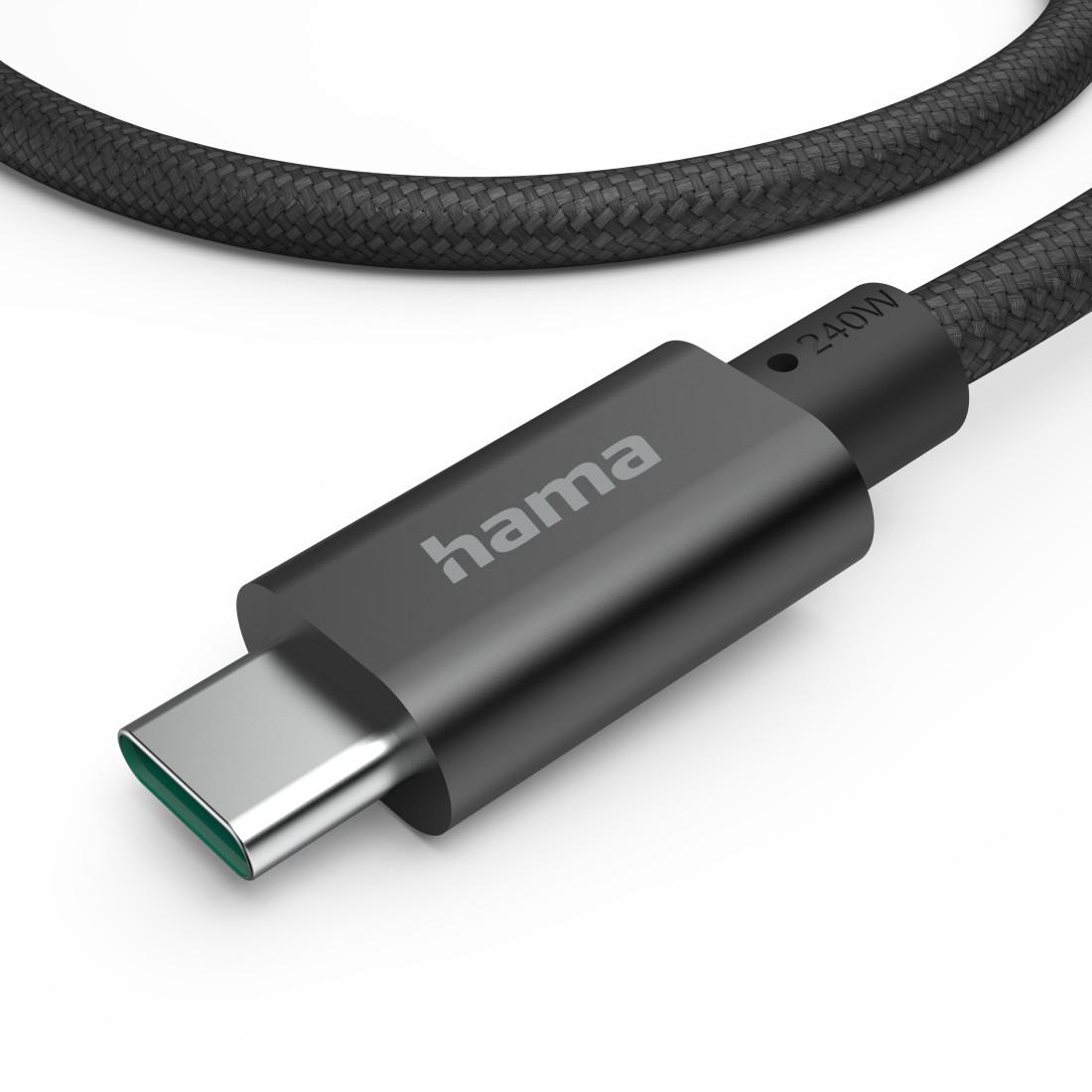 Кабел за зареждане Hama, USB-C - USB-C, 240 W, USB 3.2 Gen1, 201702-4