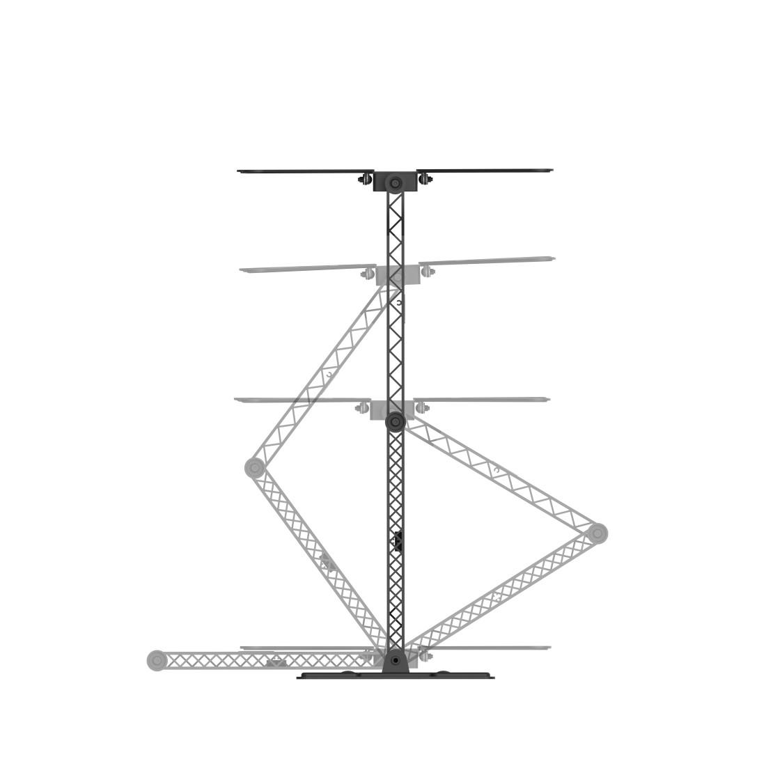 Стенна стойка за OLED TV FULLMOTION, 400x400, 165 см (65&quot;), изключително дълго рамо-4
