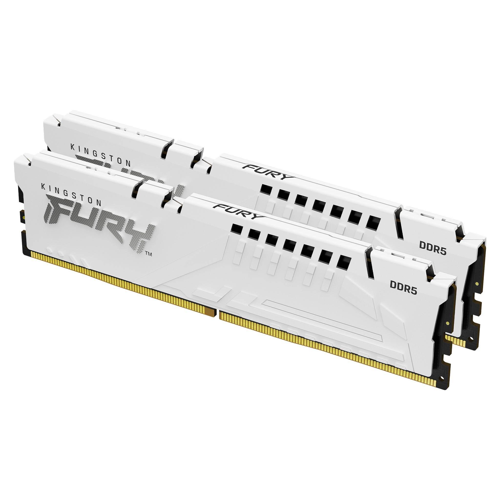 Памет Kingston FURY Beast White 64GB(2x32GB) DDR5 5200MHz CL36 AMD EXPO, KF552C36BWEK2-64