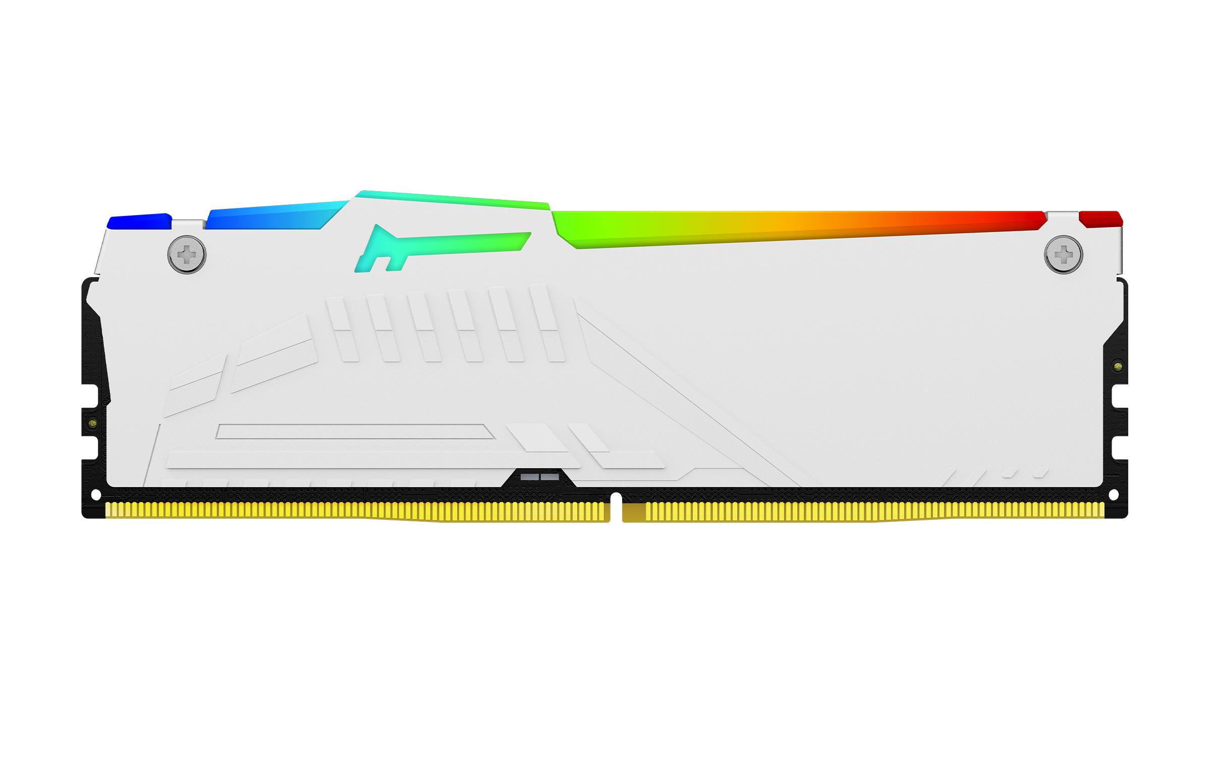 Памет Kingston FURY Beast White RGB 64GB(2x32GB) DDR5 5200MHz CL36 AMD EXPO, KF552C36BWEAK2-64-3